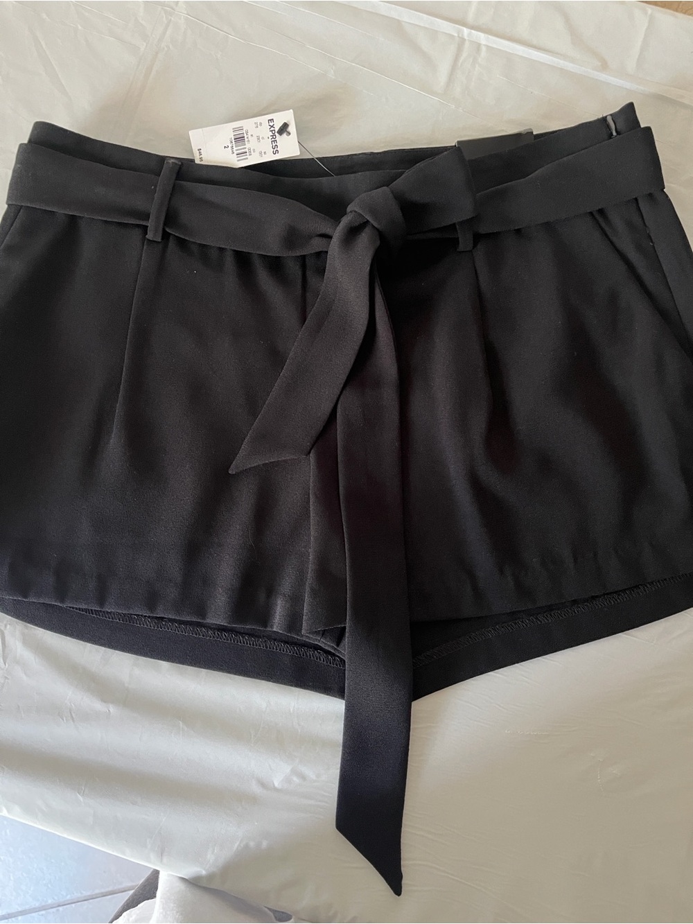 Express Black Tie-Waist Women’s Shorts